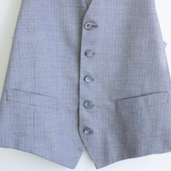 1970s Grey Vest Light Gray Suit Vest - image 2
