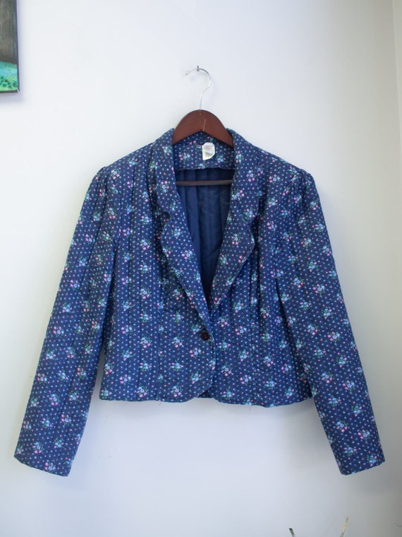 1980s Quilted Blazer Size Medium