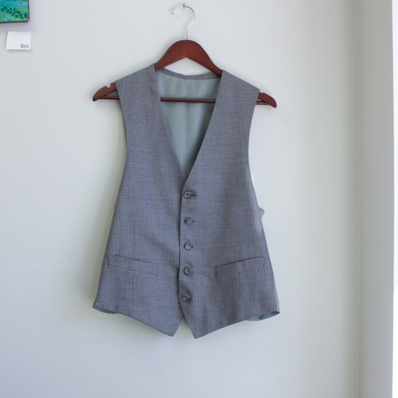 1970s Grey Vest Light Gray Suit Vest - image 6