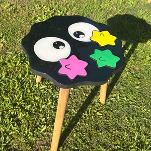 Soot Sprite Studio Ghibli Inspired Resin Table with Star Candy Coasters image 7