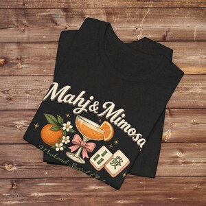 Mahj & Mimosas Tee | Mahjong Tiles, Orange Cocktail Graphic image 16