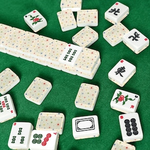 Custom American Mahjong Tiles Retro Starburst | 166 Piece Mahjong Set with Jokers | Mid Century Mahjong Tiles | Atomic Mahjong Accessories image 8