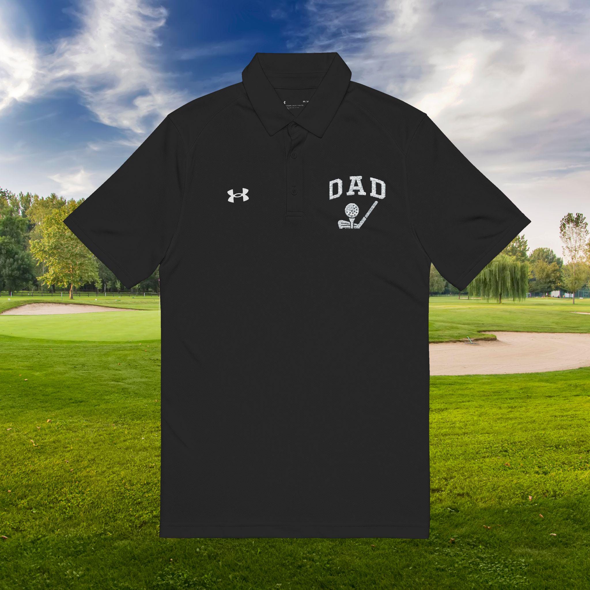 Polo Shirt, Dad Golfer Gift Golfing Father's Day, Embroidered Under Armour Men's Top, Golf Polo Tee Shirt, Golf Lover Present, Custom Golf