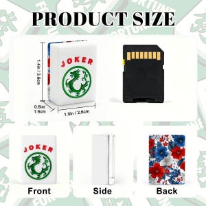 Patriotic Floral American Mahjong Tiles Set, 166 Piece Mahjong Game Set with Jokers, Red White Blue Mahjong Accessories,Grandmillennial Gift Bild 3