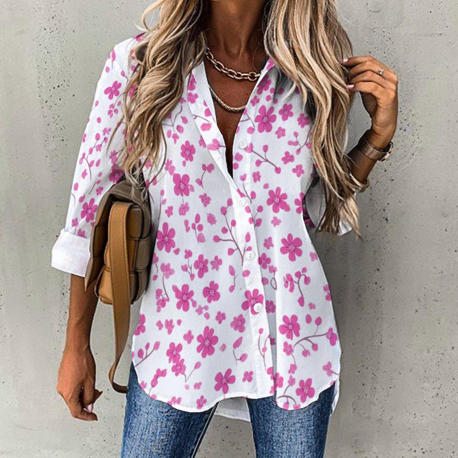 トップス euw flower embroidery blouse pink beige トップス euw flower embroidery blouse pink beige embroidery