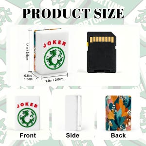 Floral Mahjong Tile Set 166 Pieces, American Mahjong Tiles with Jokers, Colorful Mahjong Set Gift, Modern image 3