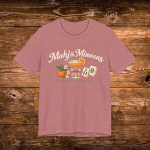 Mahj & Mimosas Tee | Mahjong Tiles, Orange Cocktail Graphic image 12