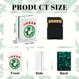 Emerald Green Mermaid Scale American Mahjong Tiles Set, Luxury Mahjong Game Set with Jokers, Acrylic Mahjong Tiles, Mahjong Accessories Gift Bild 3