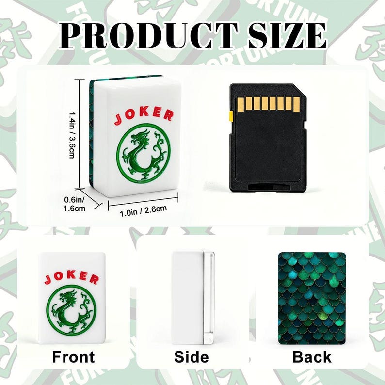 Emerald Green Mermaid Scale American Mahjong Tiles Set, Luxury Mahjong Game Set with Jokers, Acrylic Mahjong Tiles, Mahjong Accessories Gift Bild 3