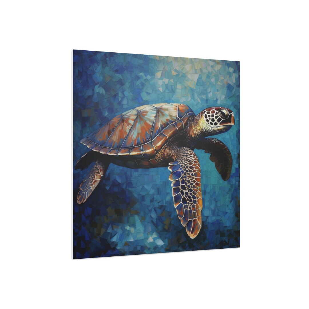 Sea Turtle Foam Board Wall Art Custom Wall Art - Etsy