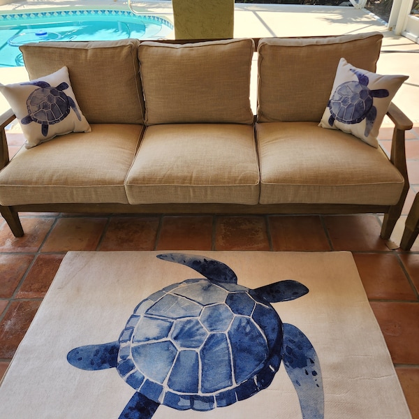 Sea Turtle Pillow Etsy
