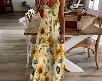 Sunflower-Printed Midi DressサイズS il_340x270.6066525328_hri4.jpg