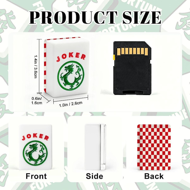 Custom American Mahjong Tiles Red White Checkerboard | 166 Piece Mahjong Set with Jokers | Personalized Mahjong Gift | Mahjong Accessories image 4