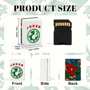 Juego de fichas de Mahjong americano con reverso floral / 166 fichas de Mahjong con comodines / Juego de acrílico premium / Regalo de Mahjong para jugadores imagen 3