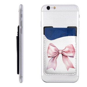 Monedero con forma de lazo, tarjetero para teléfono, diseño de lazo, tarjetero, billetera para teléfono, idea de regalo para las fiestas, regalo de cumpleaños