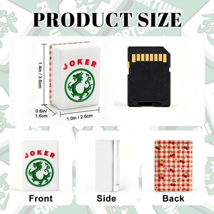 Custom American Mahjong Tiles Cherry Gingham | 166 Piece Mahjong Tile Set with Jokers | Cherry Mahjong Tiles | Retro Mahjong Accessories imagem 3