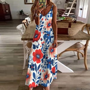 chinese dress ladies Dreaming Of The Day Red Tropical Maxi Dress – Shop the Mint