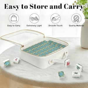 American Mahjong Tiles Set 166 Pieces with Jokers, Floral Mahjong Set,Aesthetic Game Night Tiles,Gift for Mahjong Lovers,Premium Acrylic Set image 8