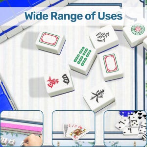 Tapete de Mahjong con Palmera de 33 x 33 cm con Base Antideslizante / Tapete de Mahjong Azul Costero / Tapete de Mahjong de Viaje con Bolsa de Transporte / Regalo de Mahjong imagen 8