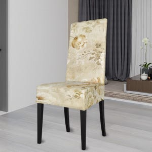 Elegant Floral Design Dining Chair Covers, Chair Covers for Dining Chairs