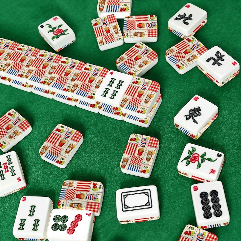 Cherry Soda American Mahjong Tiles, 166 Piece Mahjong Set with Jokers, Acrylic Mahjong Tiles, Custom Mahjong Set, Mahjong Accessories image 8