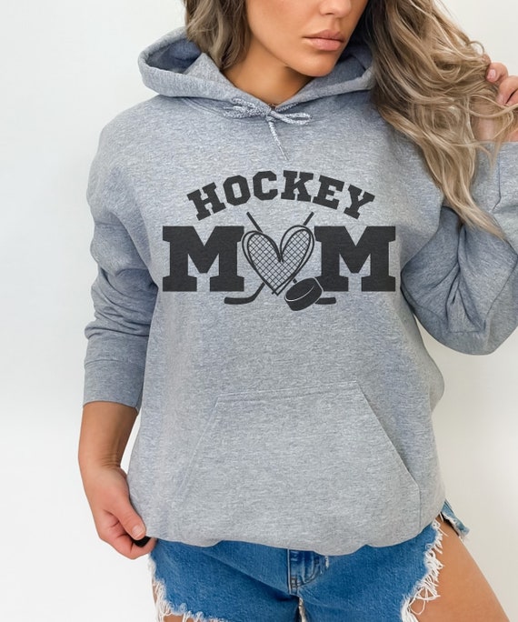 Hockey Mom Hoodie Puck and Paddles Design Soft Warm Blend - Main Image