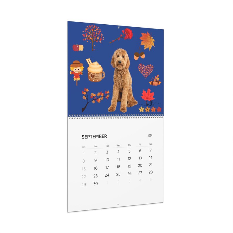 2024 Calendar Goldendoodle Wall Calendar for 2024 Dog Lover Gift 2024