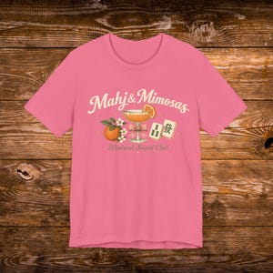Mahj & Mimosas Tee | Mahjong Tiles, Orange Cocktail Graphic image 7