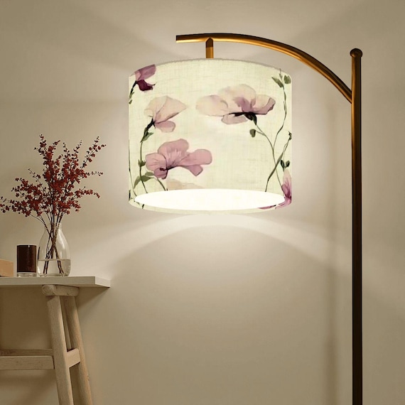 フロアスタンド BIG lamp shade Antique Flower leaf WERFACTORY Tiffany Floor Lamp Pink Wisteria Stained Glass