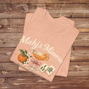 Mahj & Mimosas Tee | Mahjong Tiles, Orange Cocktail Graphic image 13