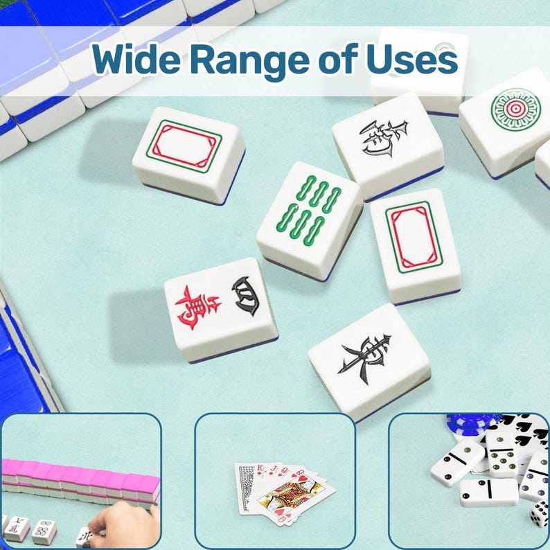 Pink & Aqua Mahjong Mat 31.5 x 31.5, Mahjong Table Mat,Coastal Mahjong Mat, Preppy Mahjong Accessories, American Mahjong Gift,Mah Jongg gift image 8