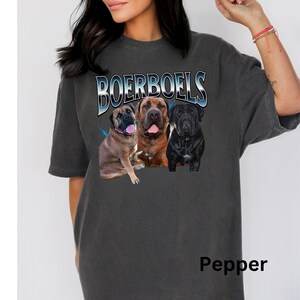 Peraonalized Pet Bootleg Style T-shirt, Pet Collage Tee, Custom Pet Tee Pepper