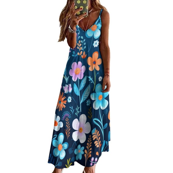 floral maxi dress amazon Summer Dresses for Women 2026 Flowy V Neck Trendy Ruffle Short Sleeve Long Dresses Elegant High Waiste Vacation Beach Dress Aesthetic Print Casual Sundress : Clothing, Shoes & Sophisticated All The Best Amazon Summer Maxi