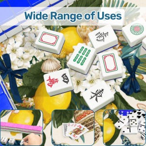 Coastal Lemon Mahjong Mat 31.5x31.5, Hydrangea Mahjong Table Cover, Blue Gold Mahjong Game Mat, Coastal Grandma Mahjong Decor Gift image 9