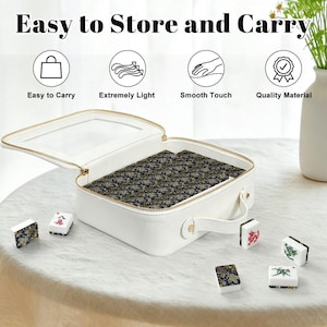 Navy Gold Floral Mahjong Tile Set 166 Pieces, American Mahjong Tiles with Jokers, Luxury Mahjong Set, Modern Mahjong Gift Bild 6