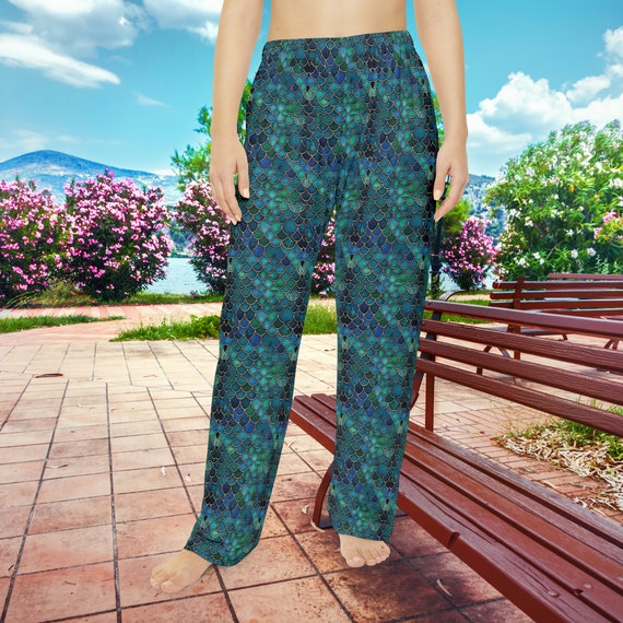Mermaid Scale Women s Pajama Pants Comfortable Pajama Pants Ocean Inspired Mermaid Fan Gift Idea Etsy