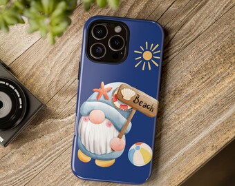 Gnome Beach phone Case,IPhone cases including IPHONE 15 models, Samsung Phone Cases including S24 models, Gift for her