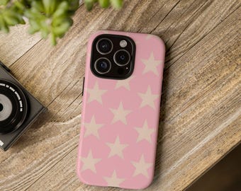 Pink Star Phone Case: Silicone Protective Cover, Shockproof iPhone Samsung