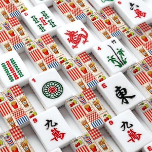 Cherry Soda American Mahjong Tiles, 166 Piece Mahjong Set with Jokers, Acrylic Mahjong Tiles, Custom Mahjong Set, Mahjong Accessories image 7