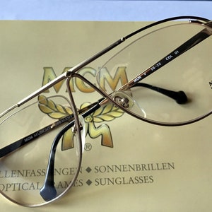 MCM 9, gold vintage glasses frame, titanium, new and unworn - 40 years old, rarity - cutting edge! (56)