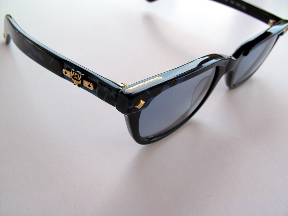 MCM Vintage Black Sunglasses With Gold MCM BRAND NEW NEVER WORN Sunglasses MCM München A4 Hip Hop Designer Sunglasses main image 4