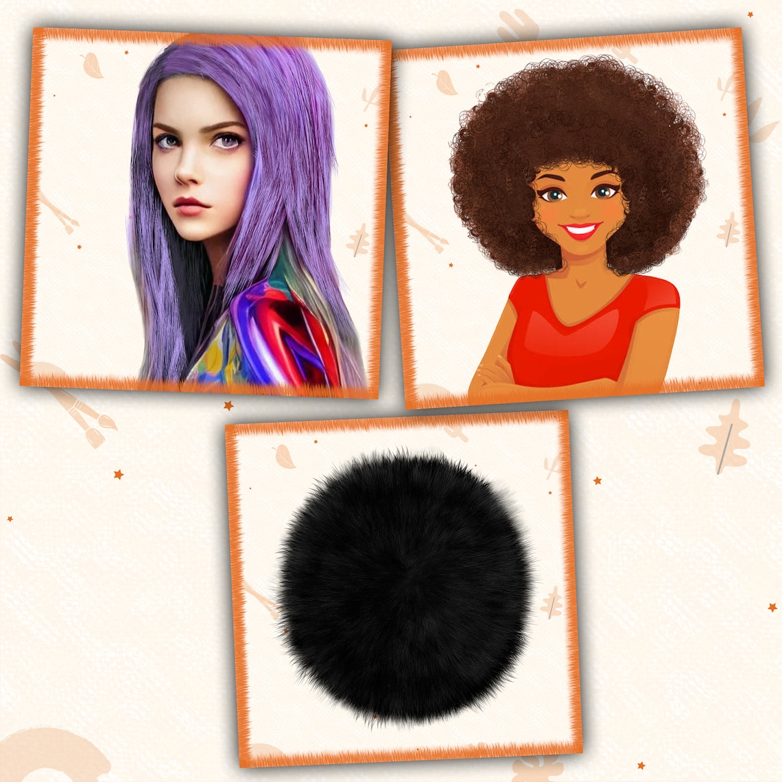 10 Hair Brushes Digital Hair ABR