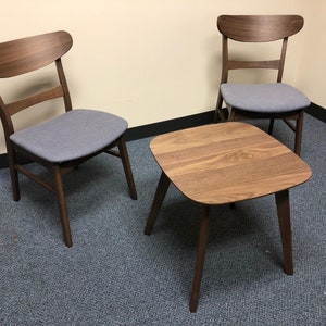 Set of 2 Modern Dining Room Chairs, Solid Wood Legs, Wood Dining Chair, Mid Century Modern Dining Room Set Chairs