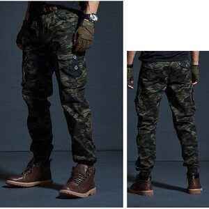 Men's Camo Cargo Pants, Streetwear Fashion, Tactical Trousers, Casual ...