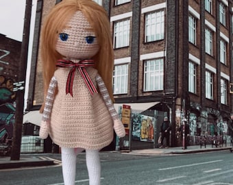 Amigurimi Megan doll,Horror Movie Character Megan,Crochet Megan doll,finished item,for sale