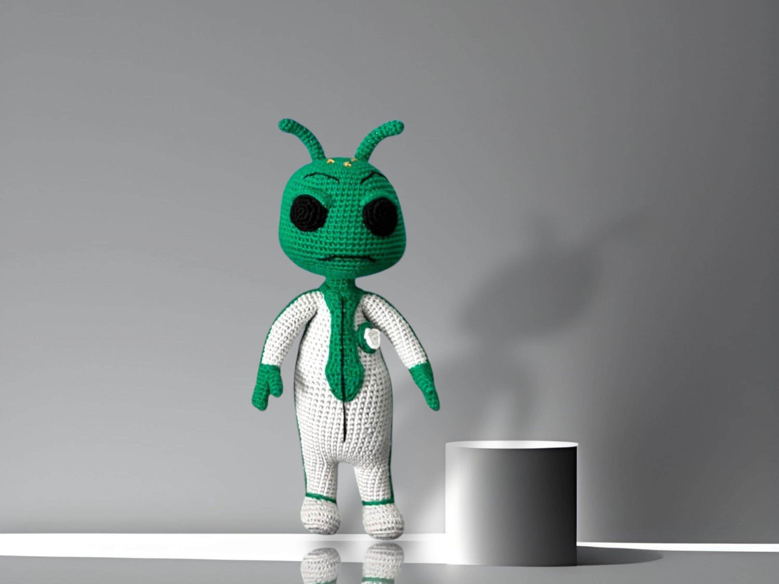 『エイリアン』　謎の生物　ハンドメイド かぎ針編みのエイリアンテレビ番組キャラクターぬいぐるみ、手作り