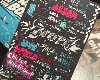 Impresión artística lírica de Jhope / Collage BTS, Hope World (10 x 15 cm)