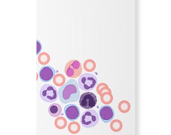 Quaderno per la raccolta di cellule del sangue, formato A5, ematologia, biomedicina, scienze sanitarie