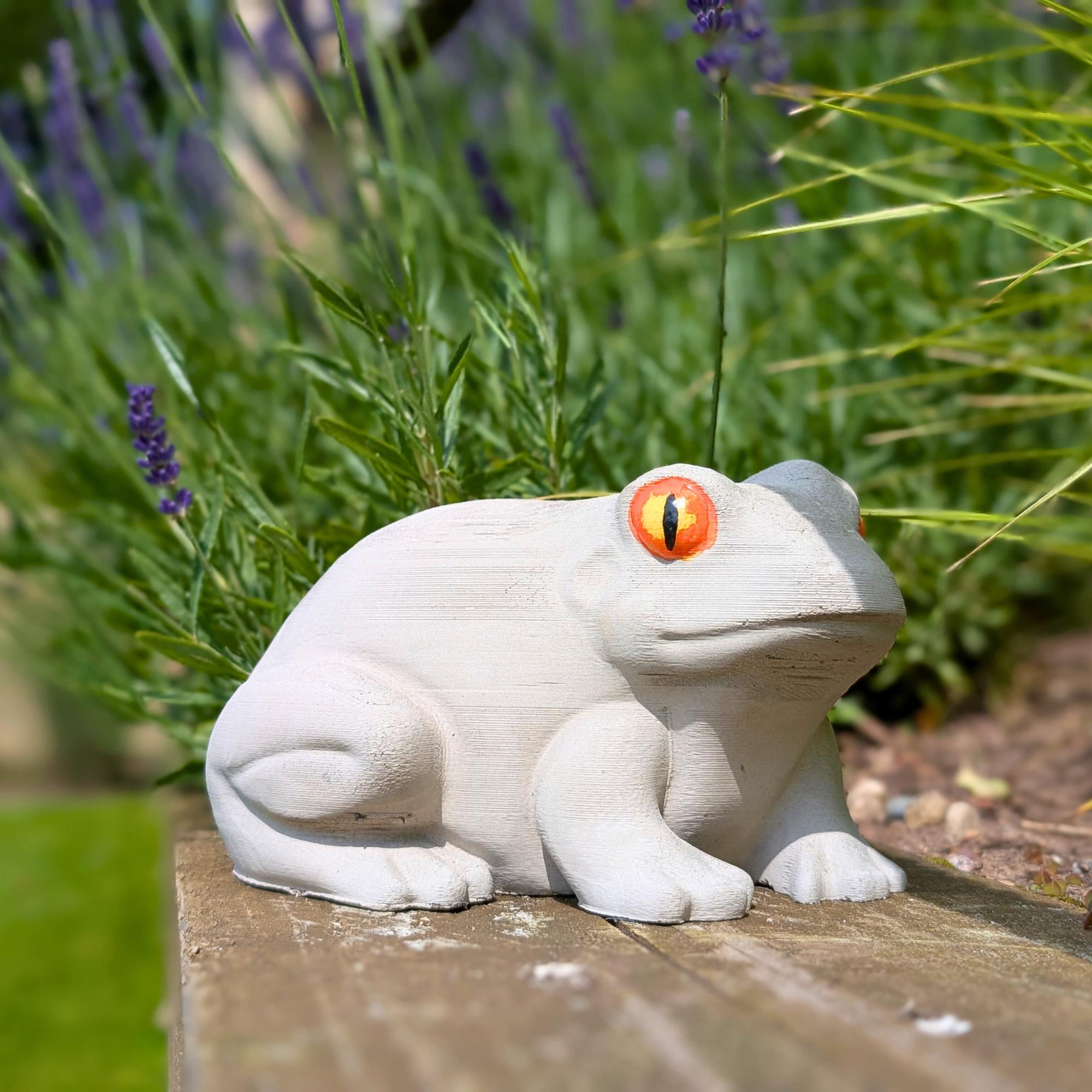 石造りのカエルの置物 | コンクリート製の動物像 | 個性的な