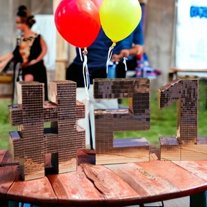 Shimmer Letters - Glittering Disco Ball 3D Letters - Bespoke Party Decor, Handcrafted Celebration Signage, Wedding & Birthday Glamour